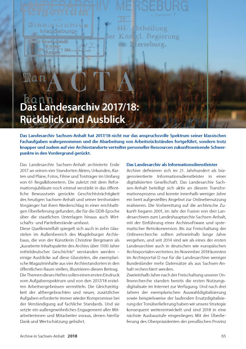 Archive in Sachsen-Anhalt