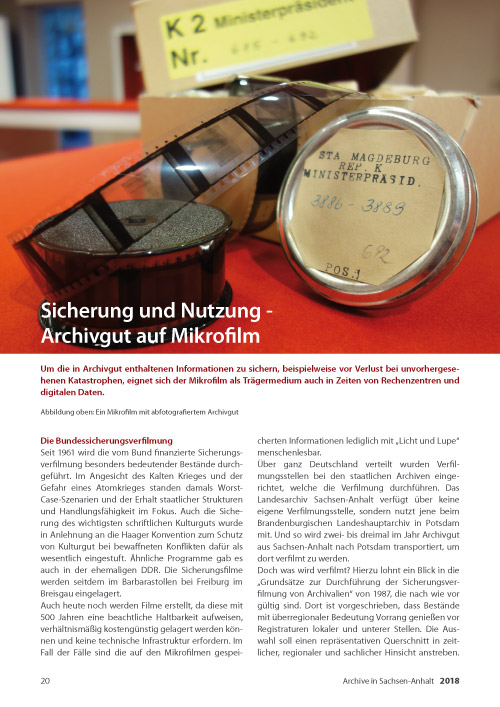 Archive in Sachsen-Anhalt