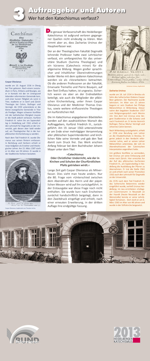 Ausstellungstafel Heidelberger Katechismus
