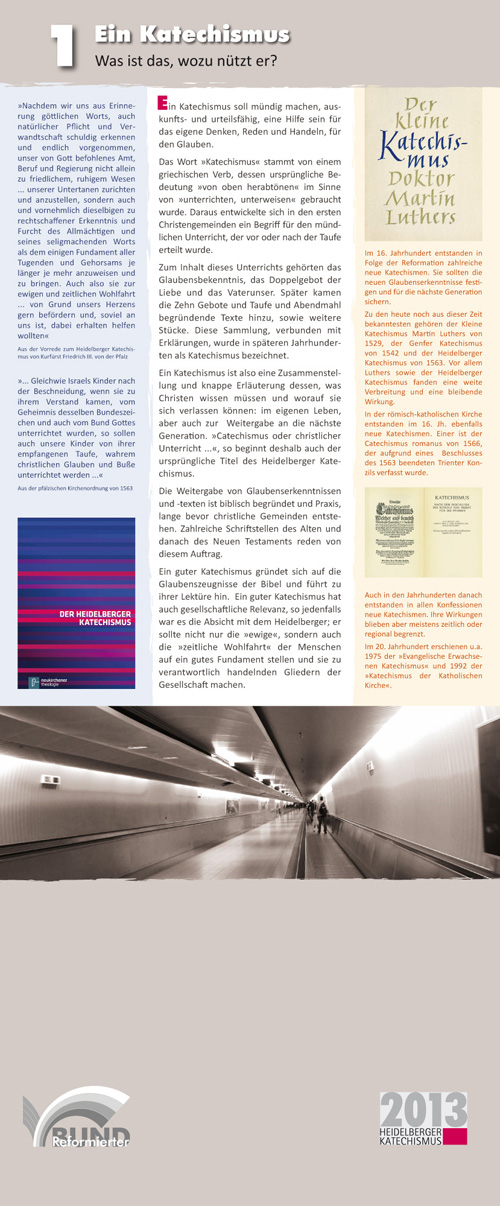 Ausstellungstafel Heidelberger Katechismus