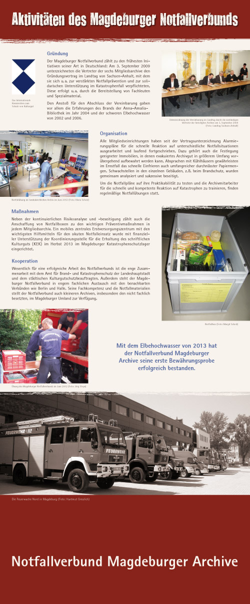 Informationstafel Notfallverbund Magdeburg